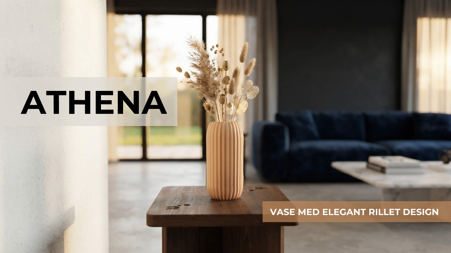 Athena Vase med Rilledesign