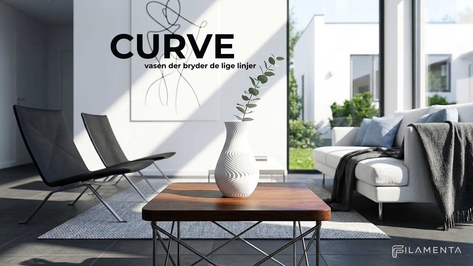 Curve vase med elegant design