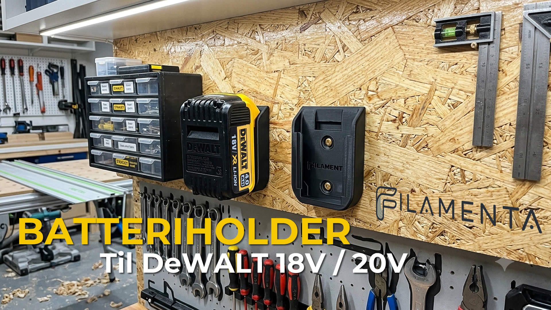 DeWALT 18V og 20V Batteriholder med Lås