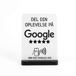 Google Review Skilt med NFC chip