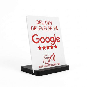 Google Review Skilt med NFC chip