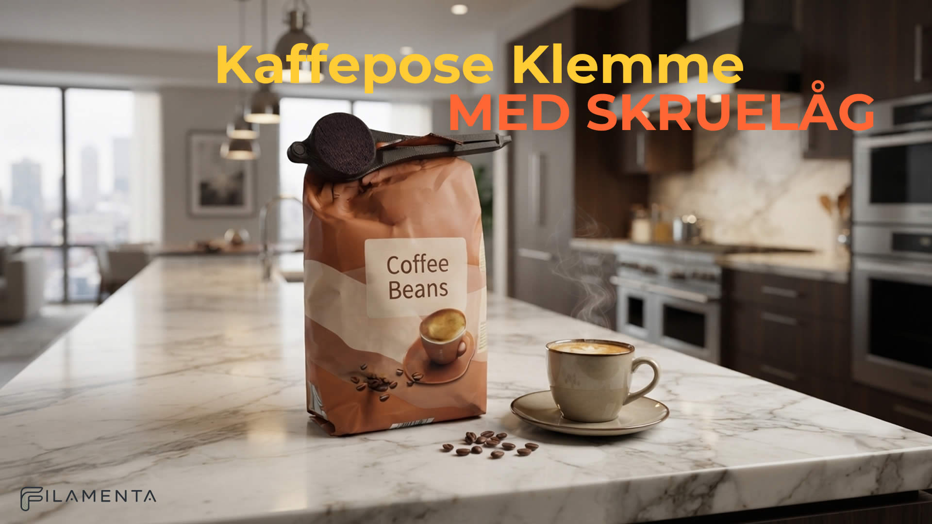 Kaffepose Klemme med Skruelåg