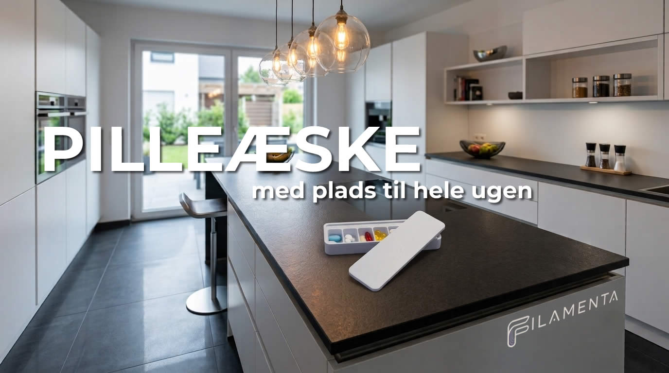 Pilleæske med Dansk Tekst til 7 Dage