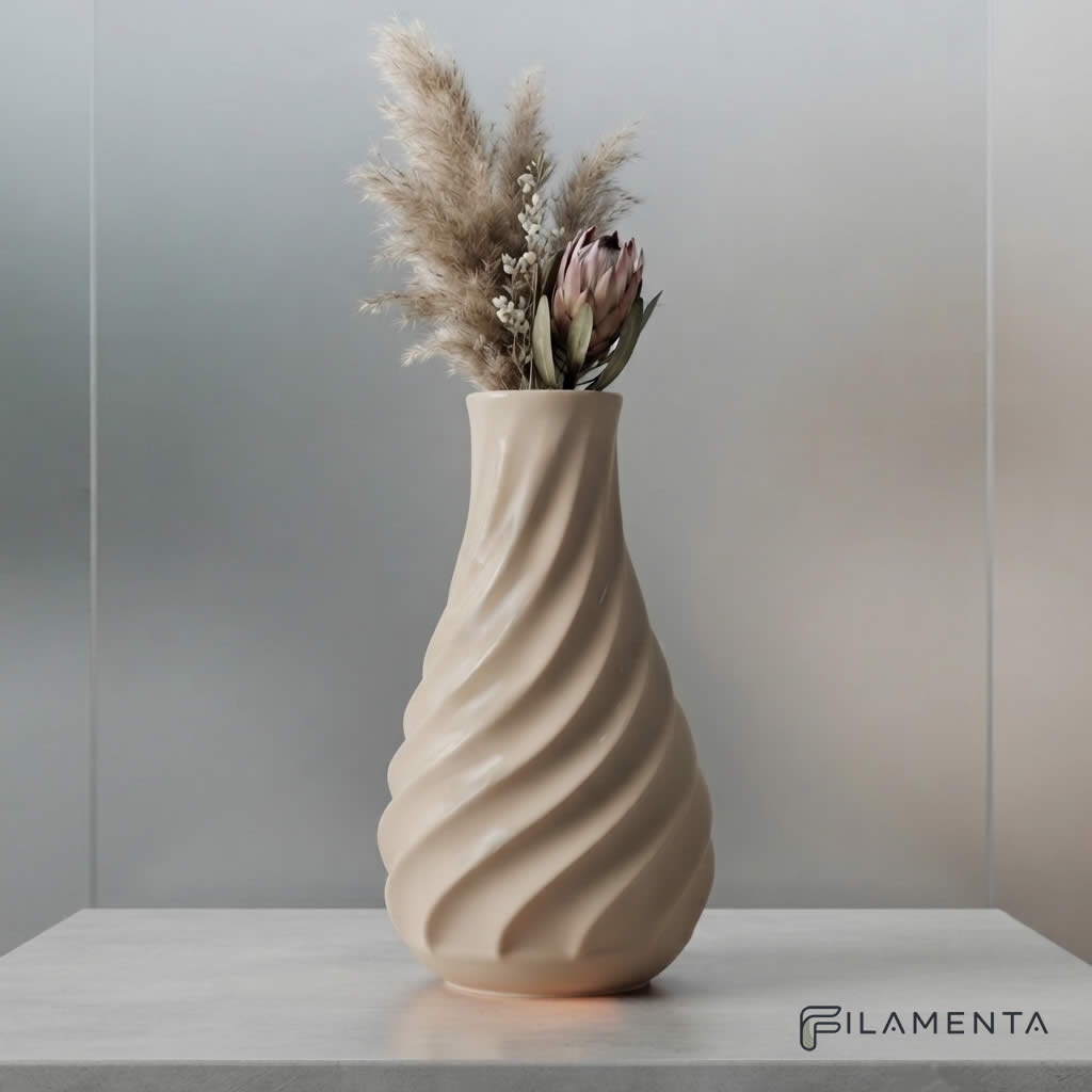Terra Vase med Spiraldesign