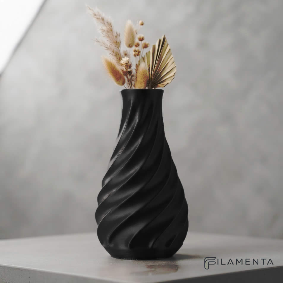 Terra Vase med Spiraldesign