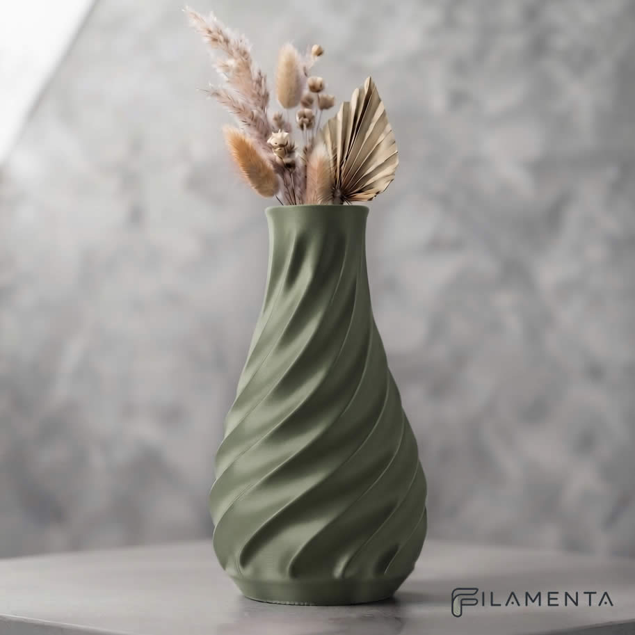 Terra Vase med Spiraldesign