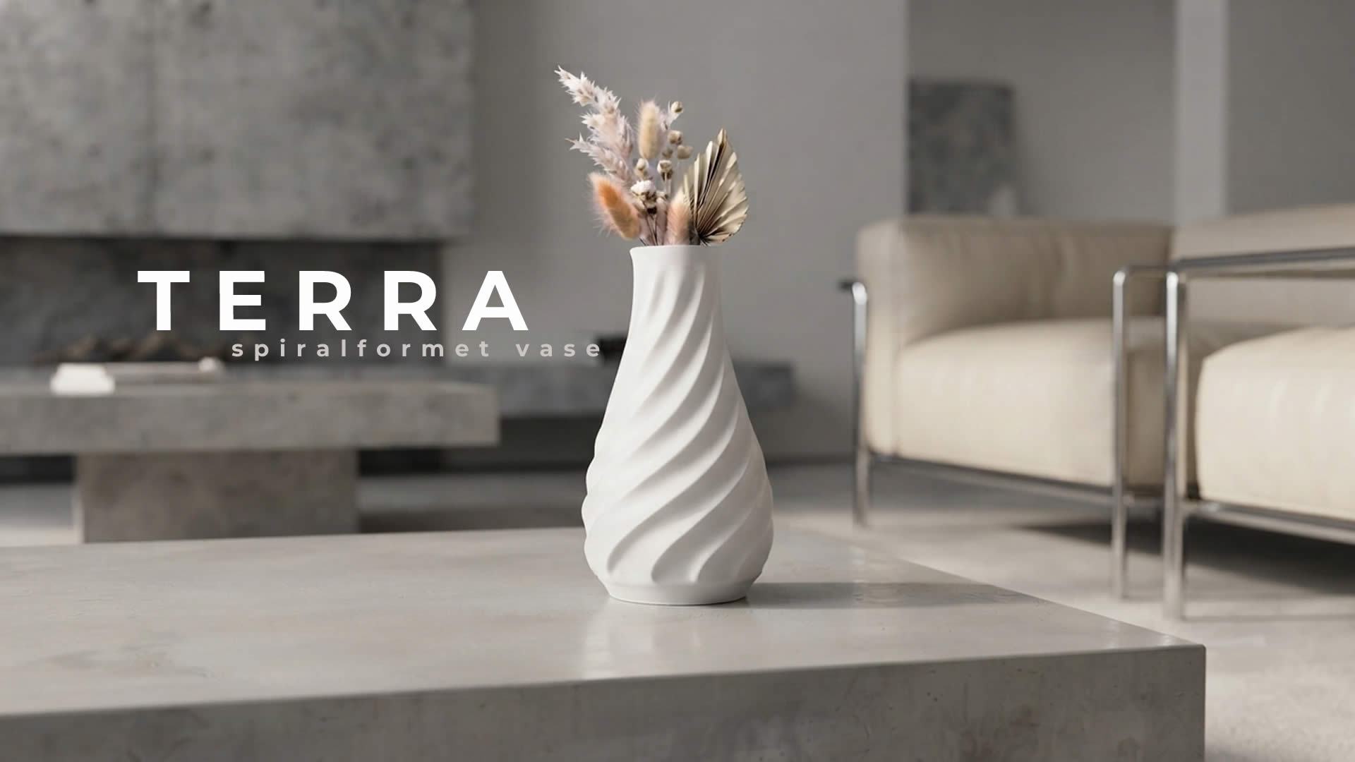 Terra Vase med Spiraldesign