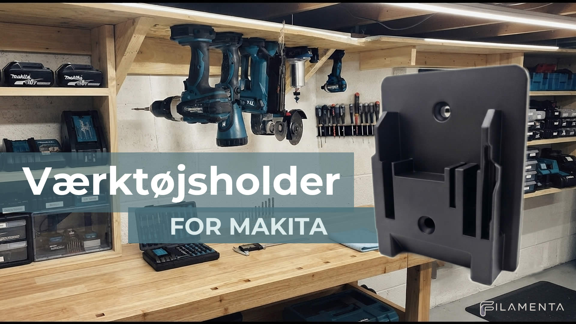 Værktøjsholder til Makita 14,4 og 18v værktøj