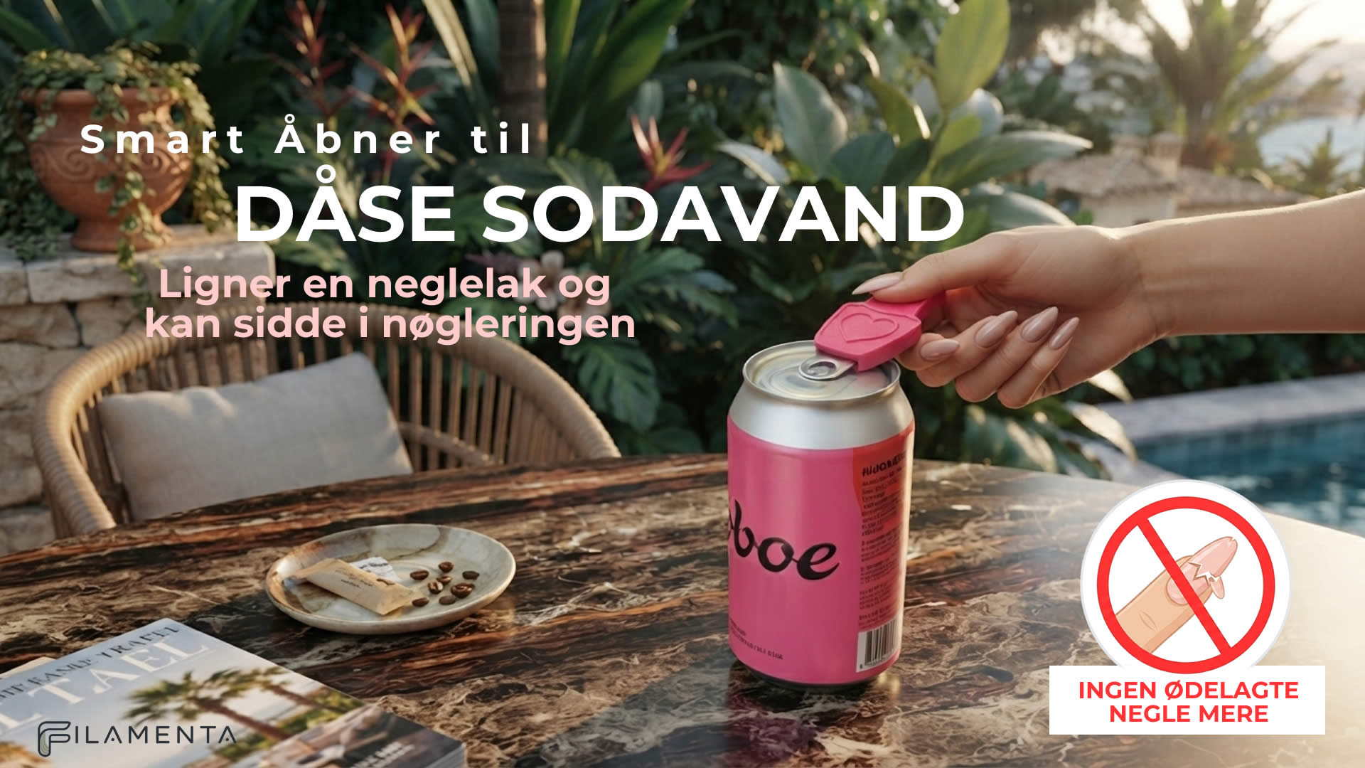 Dåseåbner med Neglelak Look og Hul til Nøglering