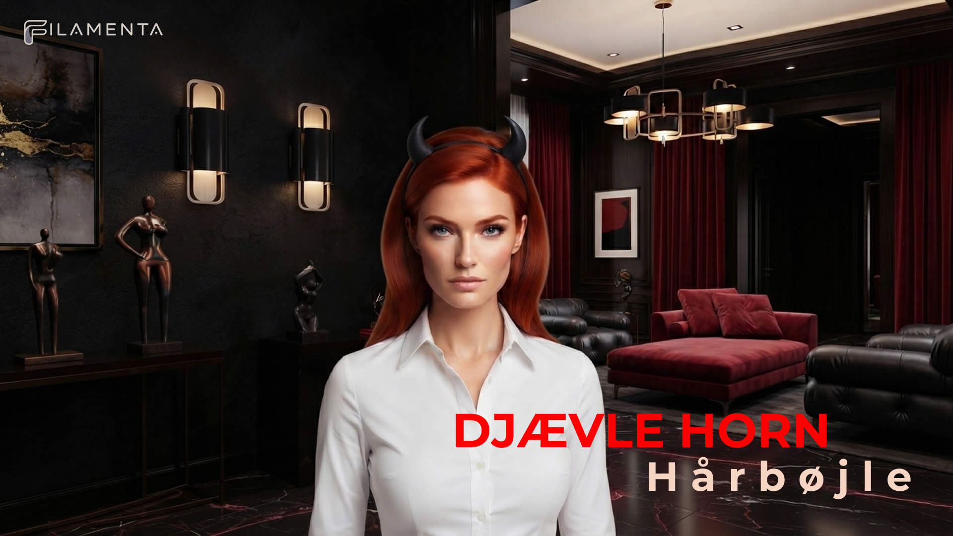 Hårbøjle Devil med Djævle Horn