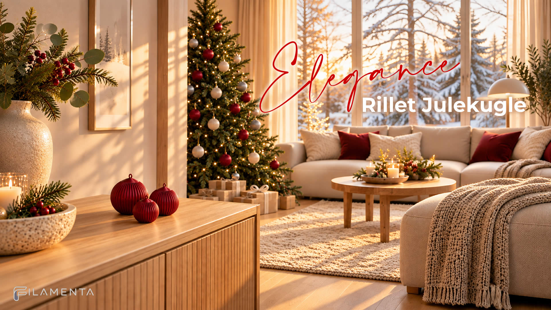Elegance Julekugler Rillet