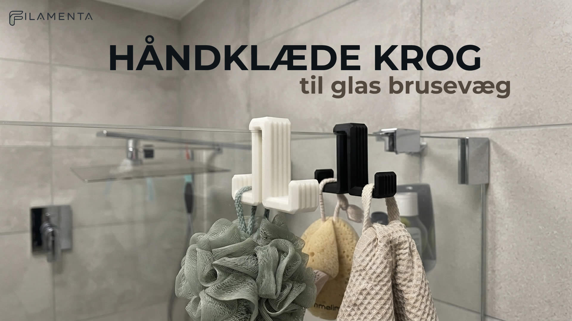Håndklæde Krog til Glas Brusevæg