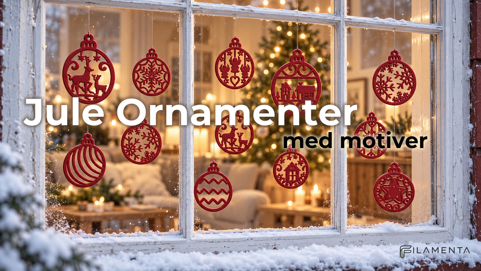 Jule Ornamenter 12 Stk Runde Med Motiver